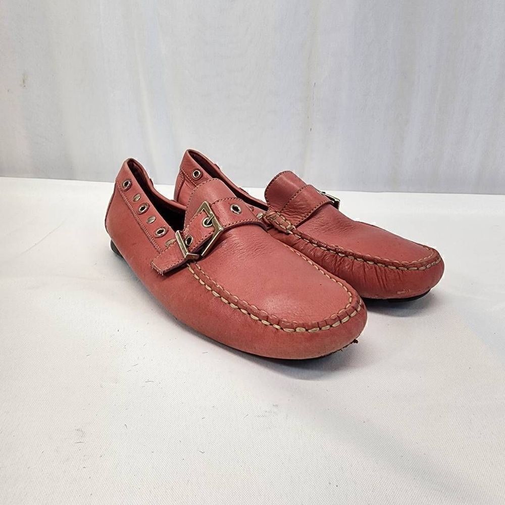 Perlina Pink Studded Women's Slip-On Loafers Size 8